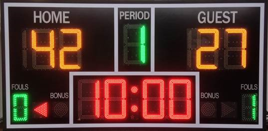LED sports scoreboards by HMI Technologies